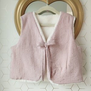 Gilet de berger enfant Rose