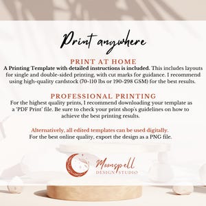 Print your CozyPines Backyard bonfire birthday party invitation at home or with a professional printer, using detailed printing instructions and templates provided.