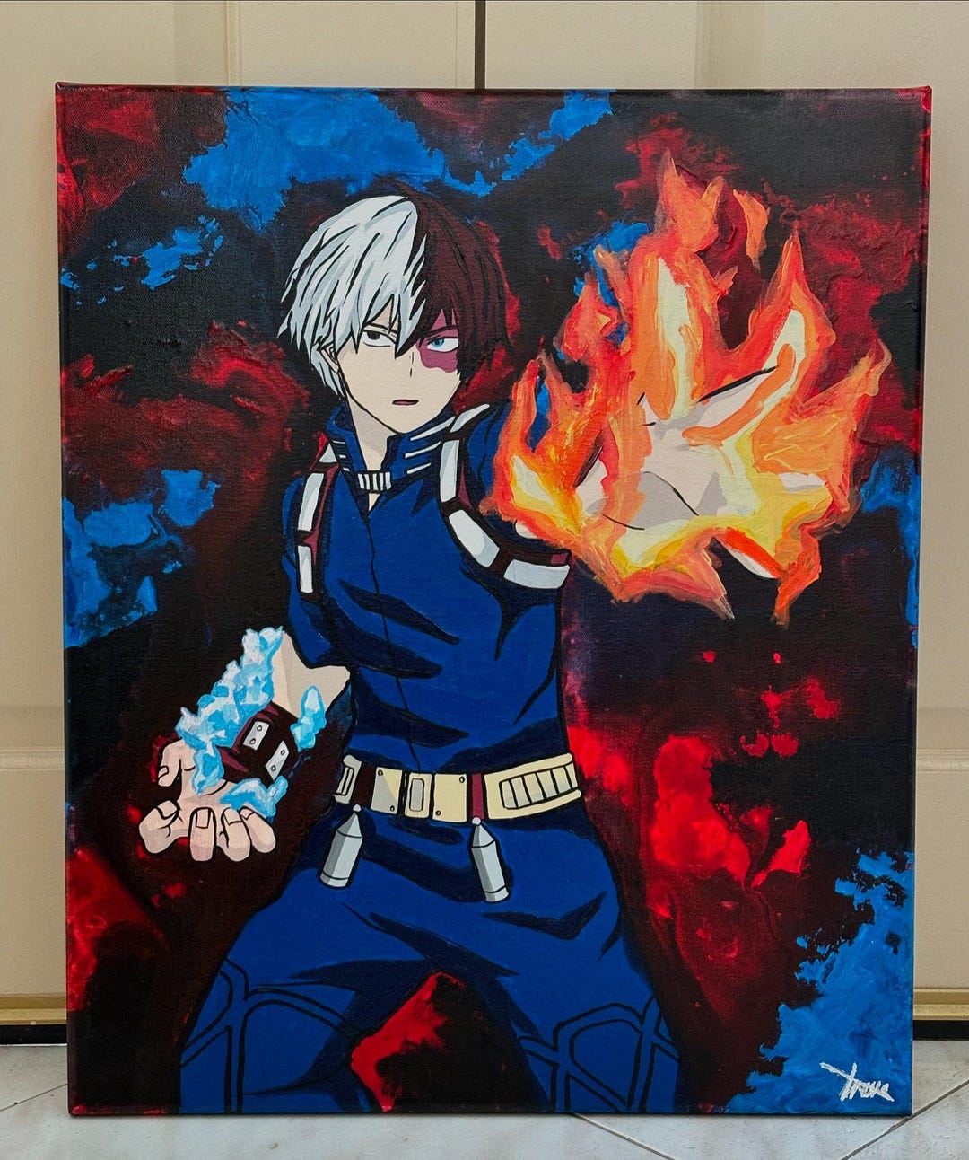 Todoroki Canvas Painting My Hero Academia - Etsy