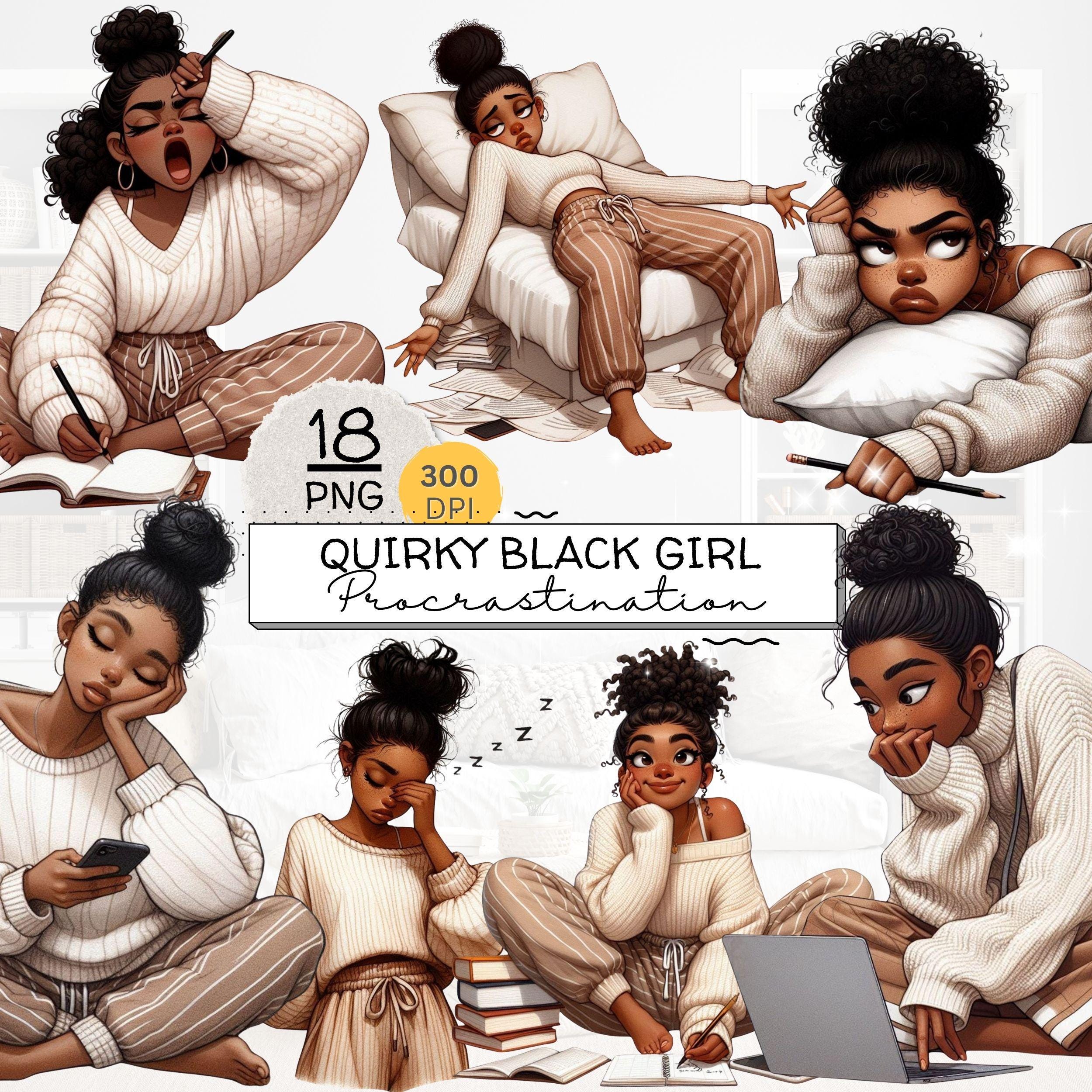 Black girls cartoon characters - Etsy 日本