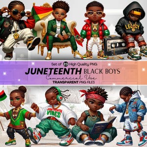 Juneteenth Black Boys PNG Clipart, Afroamerikaner Kinder, Melanin Boy Sublimation, Afroamerikaner Clip Art, Black Geschichtsmonat Png