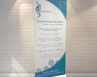 Custom Pull-Up Banner: Retractable Silver Base, Print Your Design (850x2000mm) Shipped From AU