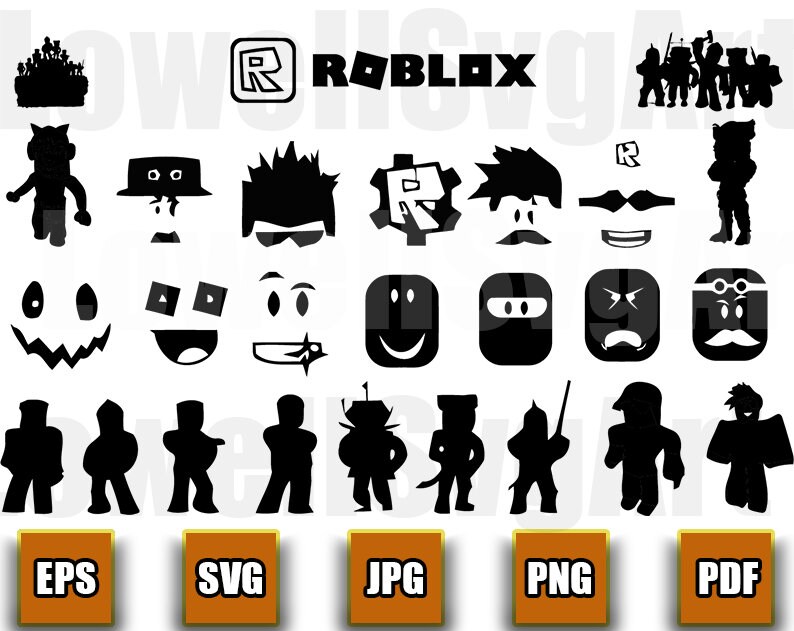 Roblox Face SVG, Roblox Face Decal, Roblox Man Face Transparent PNG, Roblox  Cricut Design, Roblox Silhouette