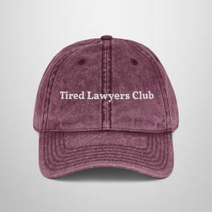 Tired Lawyers Club Cap | Vintage Embroidered Hat