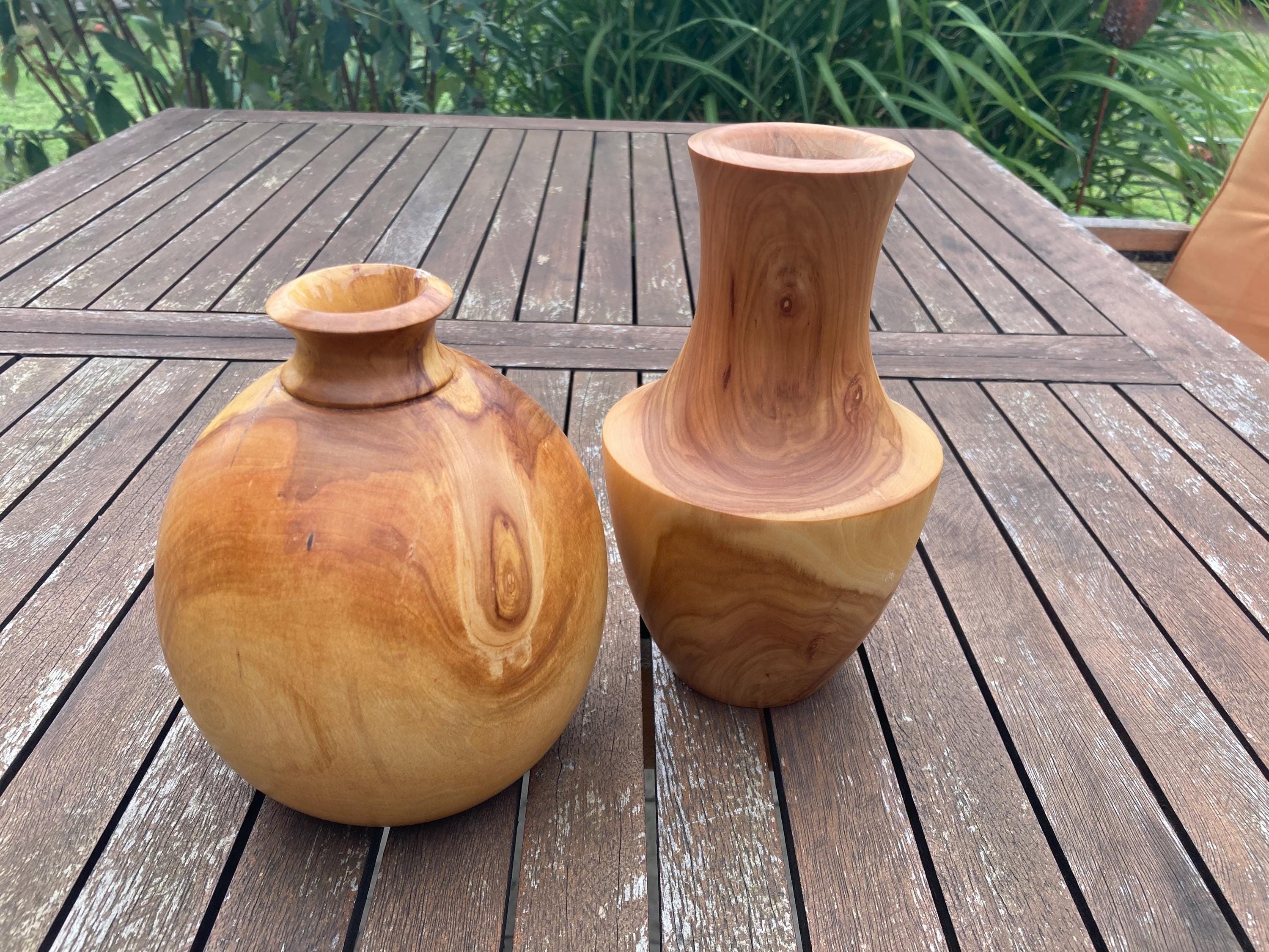 Holz bodenvase