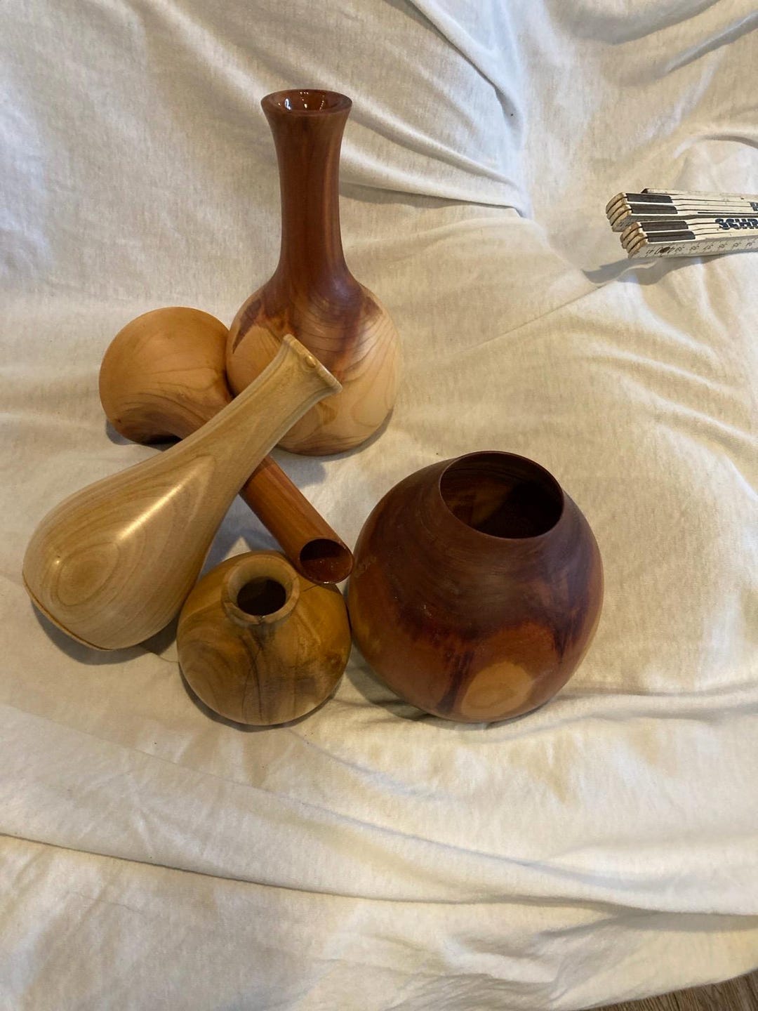 Blumensaule Holz Gedrechselt