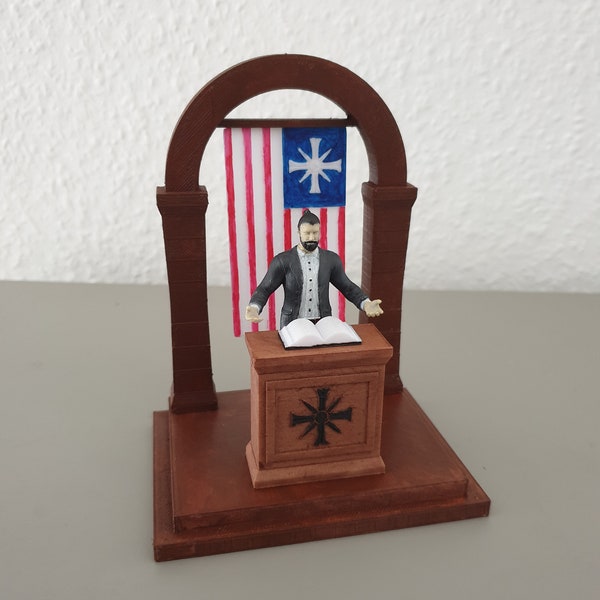 Farcry 5 diorama of cult leader and father Joseph Seed - STL files for 3D printing