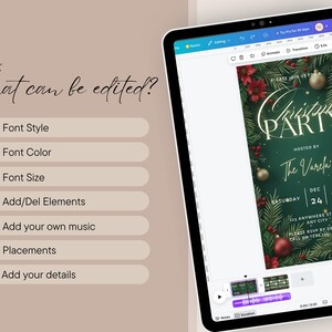 Digital Christmas Party Invitation Christmas Party Digital Phone Invite ...