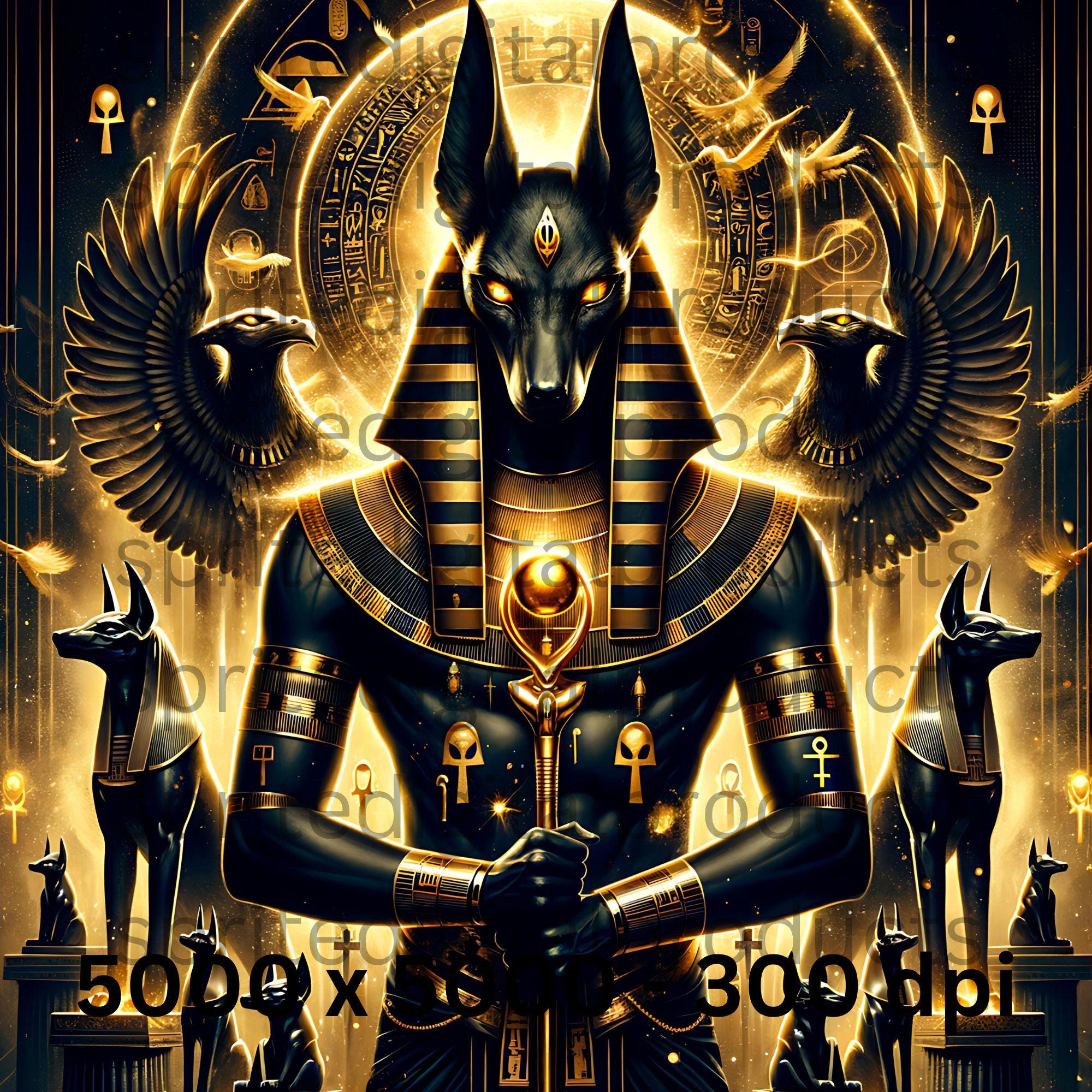 Anubis Egyptian God Bundle , 4 Ancient Egypt Mythology Png , Golden ...