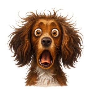 Funny Dog Bundle Clipart, PNG JPG – 20 Cartoon Messy Hair Dogs, Quirky Pet Illustrations for Shirts, Mugs & Wall Art