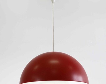 Vintage IKEA Brasa 45 Pendant Lamp, Red Dome Ceiling Light, Scandinavian Design, 2009