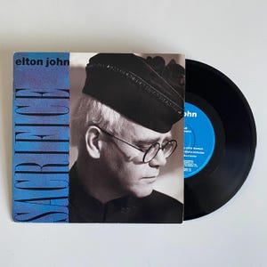 Elton John - Sacrifice - vinyl single record - 1989