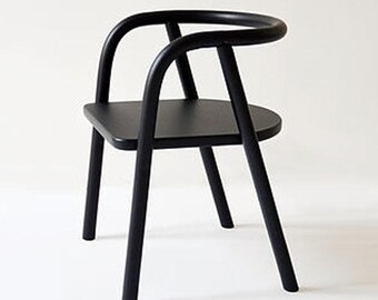Mum and Dad Factory Handmade Rattan Kids Chair - Black