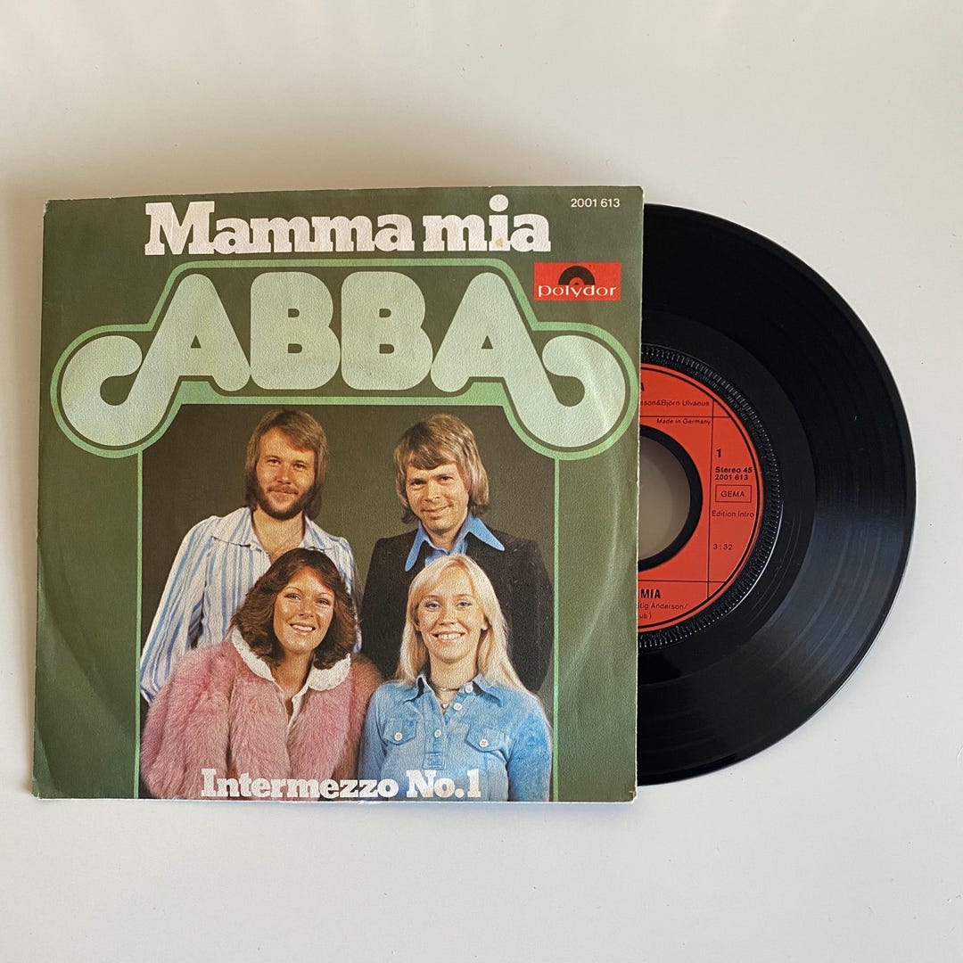 Abba Mamma Mia Vinyl Single Record 1975 Etsy