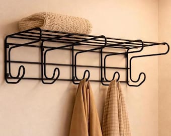 Vintage Ikea Fran Metal Coat Rack - Black
