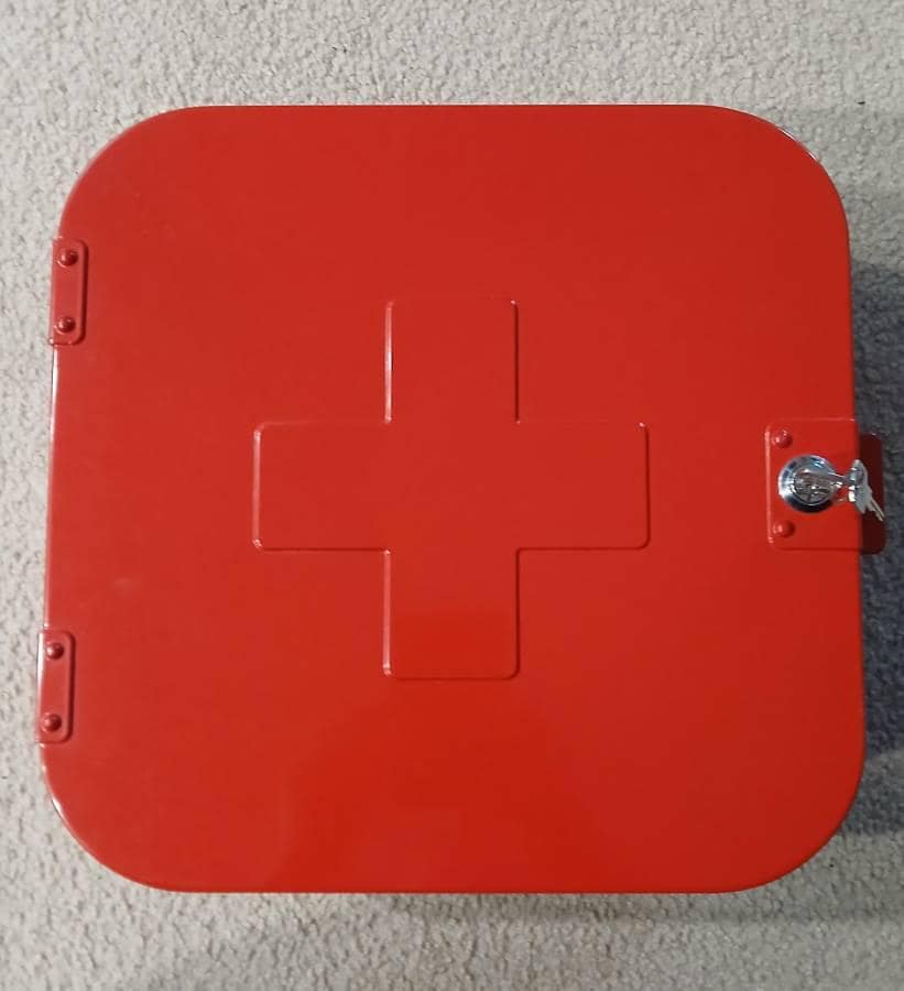 IKEA Gunnern Red Metal Medicine Cabinet - Vintage - Etsy