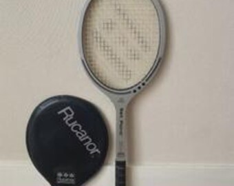 Vintage Rucanor - Wooden Tennis Racket with Sleeve
