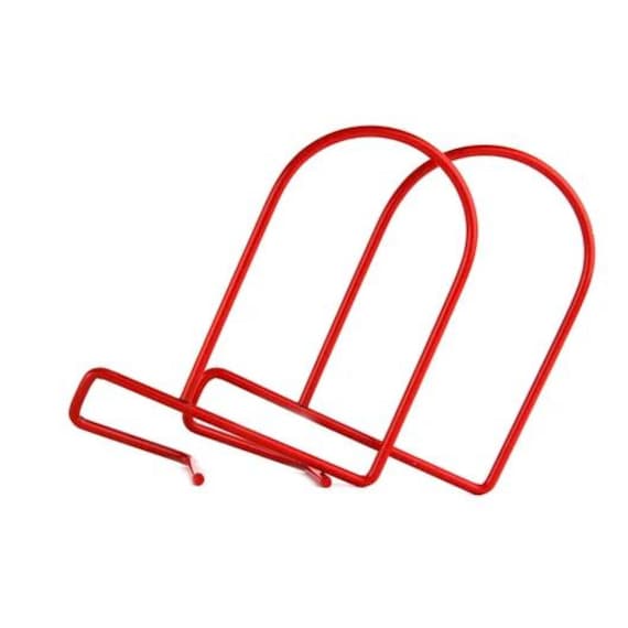 Vintage Ikea FLIT Red Metal bookend - Set of 2 - 1990s