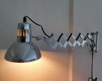 Lámpara de tijera vintage de Ikea, cromada - V9604 - Años 80