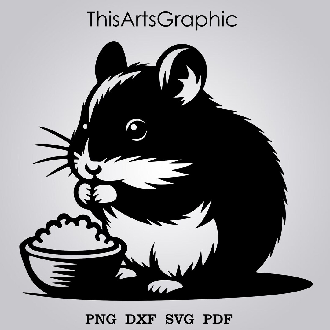 Hamster Vector Illustration, Hamster SVG, Hamster PNG, Hamster Art ...