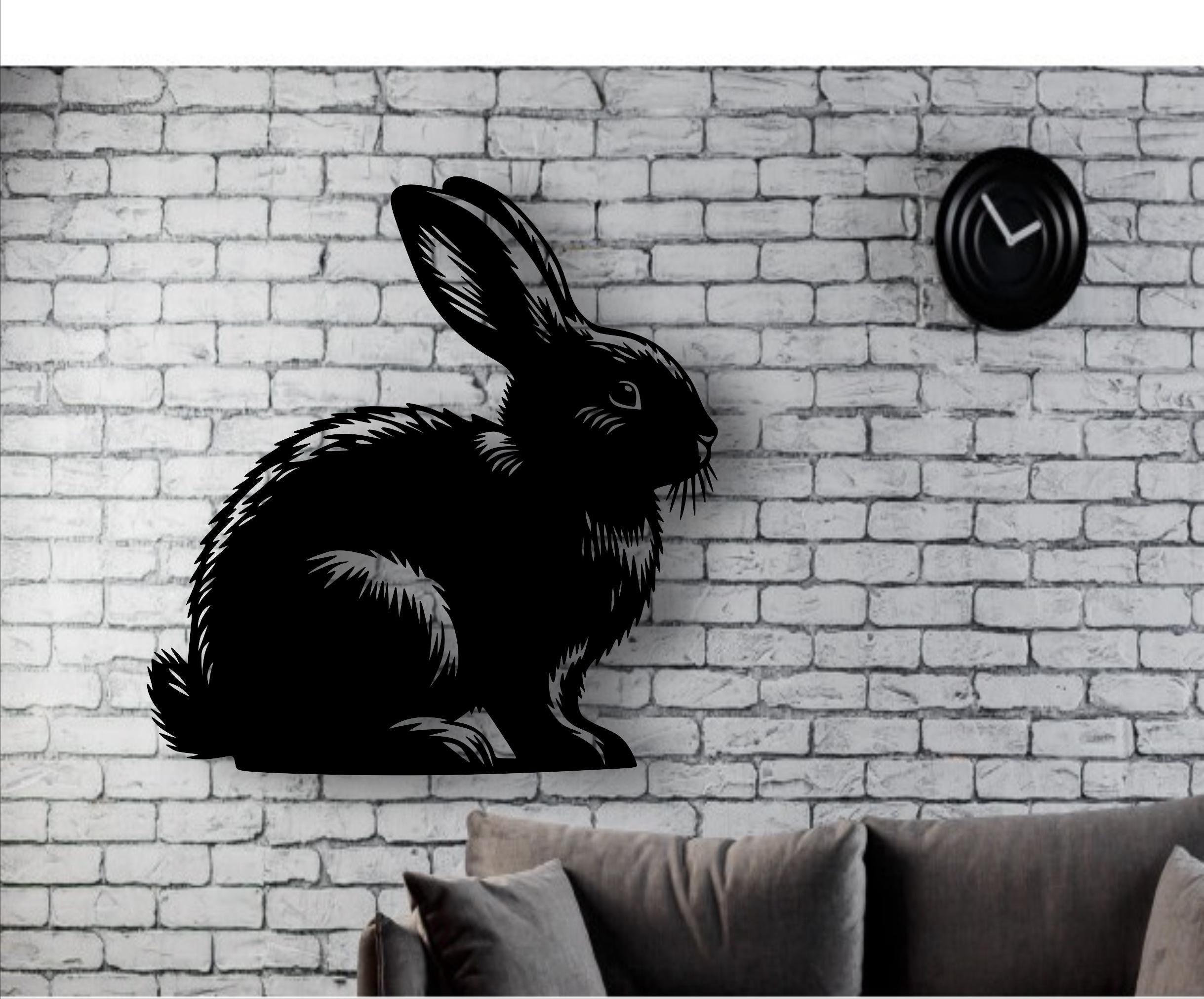 Rabbit SVG DXF, Animals Cut File Laser, Wildlife Cnc Wood Wall Decor ...