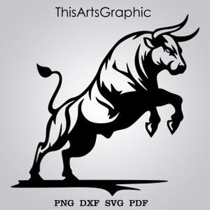 Bull SVG Cut Files: Buffalo Clipart, Cricut & Silhouette (Digital Download)