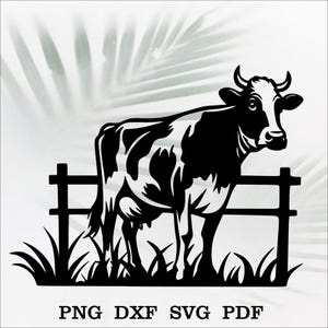 Vache SVG, fichier dxf pour laser, fichier SVG pour Cricut, animal de la ferme signe svg, fichier dxf pour plasma, décor de ranch, tête de vache, clipart de taureau, Peeking