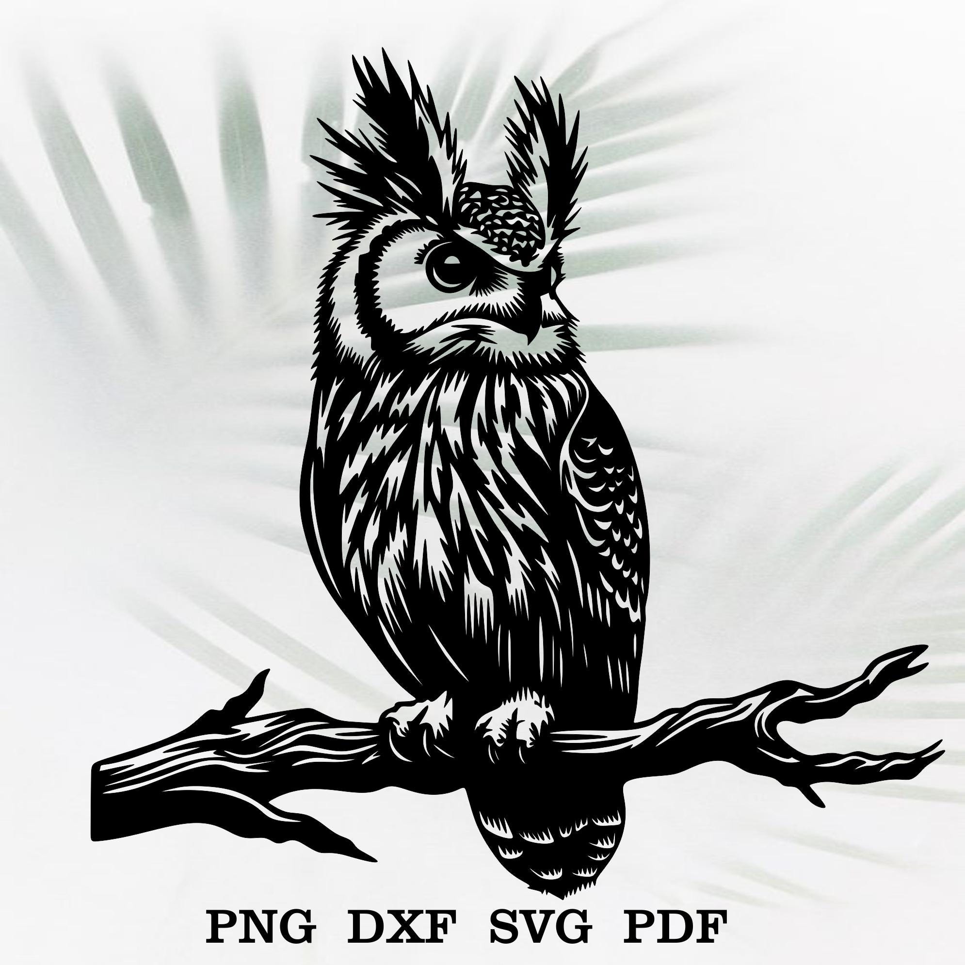 Owl SVG Cut File: Laser CNC Wood Decor, Cricut, Silhouette (Digital Download)