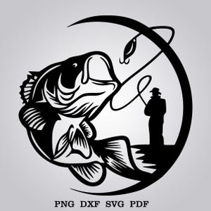 Trout Fishing SVG: Wildlife Scene Vector Files (Digital Download)