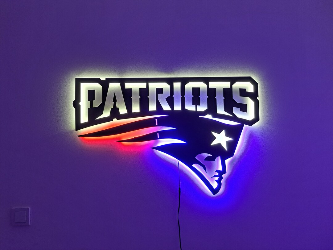 New England Patriots Metal Wall Art Football Sport Wall Art Etsy