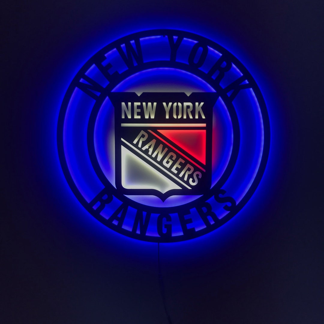 New York Rangers Led Lighting Metal Wall Decor NHL Sports Etsy