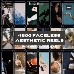 Faceless Reels Aesthetic Videos for Instagram Reels, Minimalist Faceless Digital Marketing Videos With Master Resell Rights, MRR/PLR, Canva