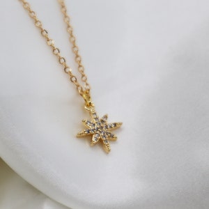 Sparkle Star Zirconia Charm Necklace image 3