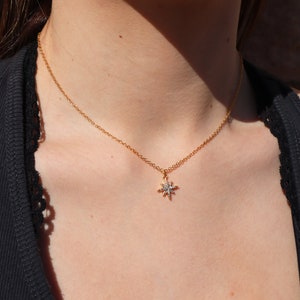 Sparkle Star Zirconia Charm Necklace image 1