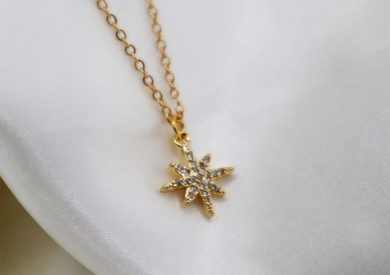 Sparkle Star Zirconia Charm Necklace image 6