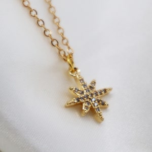 Sparkle Star Zirconia Charm Necklace image 4