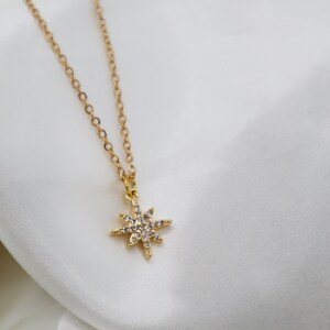 Sparkle Star Zirconia Charm Necklace image 2