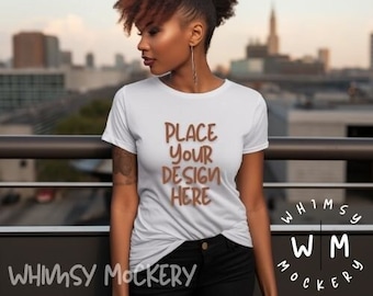 Bella Canvas 3001 White T-Shirt Mockup, Bella Canvas Mockup, T Shirt Mock Ups, White Tshirt Mockup, Shirt Mockup, T Shirt Design Template