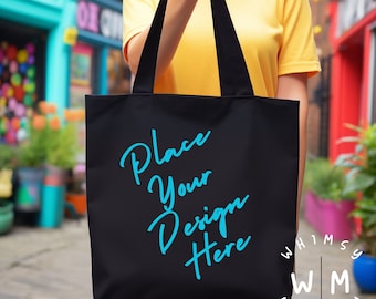 Tote Bag Mockup Black Canvas Tote Bag Mock up Blank Tote Bag Shopping Bag Mockup Bundle Tote Bag Mock Ups Gym Bag Mockup Print On Demand