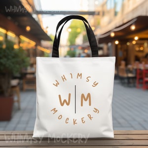 Natural Tote Bag Mockup, Tote Bag with Black Handles Mockup, Tote Bag Mock Up, Tote Mockup, Black Handle Bag Mockup, Canvas Tote Bag Mockup