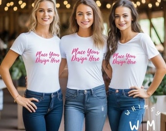 Bachelorette Mockup Bridal Party Tshirt Mockup Bella Canvas 3001 Mockup Bridal Shirt Mockup Mockup Group Shirt Bridal Wedding Shirt Mock ups