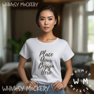 White T-Shirt Mockup, Bella Canvas 3001, Bella Canvas Mockup, T Shirt Mock Ups, White Tshirt Mockup, Shirt Mockup, T Shirt Design Template