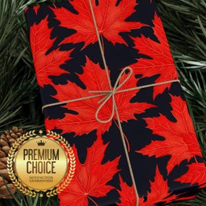 Carta da regalo con foglia d'acero, carta da regalo con foglia d'acero canadese per compleanni, festività, amici, famiglia
