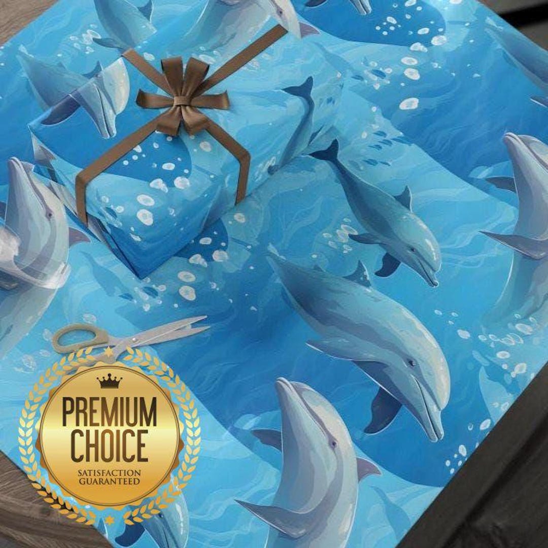Carta da regalo a forma di delfino per compleanni o Natale, carta