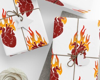 Papier cadeau Sacré-Cœur : emballage cadeau religieux catholique