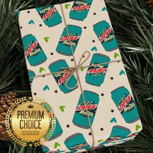 Papel de regalo Baja Blast Mountain Dew: Papel de regalo para amantes de los refrescos