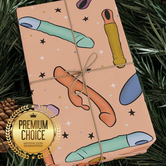 Dildo Geschenkpapier, lustiges Sexspielzeug Dildo, lustiges Geschenk für  Junggesellinnenabschied, freche Penis-Geschenkverpackung für Geburtstag,  Weihnachten