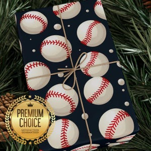 Papel de regalo de béisbol: Papel de regalo deportivo de la MLB
