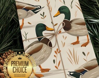 Mallard Ducks Wildlife Wrapping Paper for Nature Lovers Perfect for Birthday Gifts and Special Occasions All Year