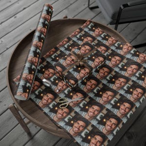 Custom Wrapping Paper Rolls, Personalized Gift Wrapping Rolls with YOUR Designs or Photos, Custom Gift Paper, Face Paper, Funny Gift Wrap image 2